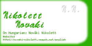 nikolett novaki business card